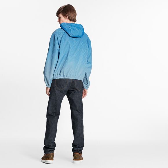 Louis Vuitton Virgil Abloh Monogram Cloud Blue Logo Anorak Windbreaker Jacket 48 - Picture 11 of 16